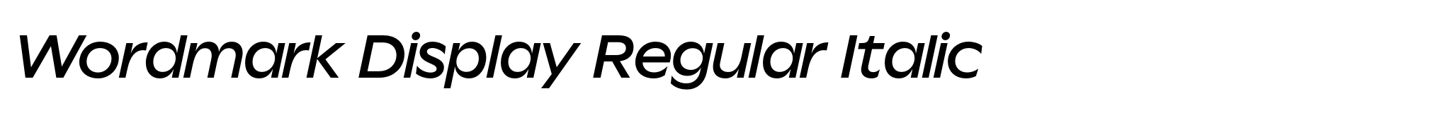 Wordmark Display Regular Italic image